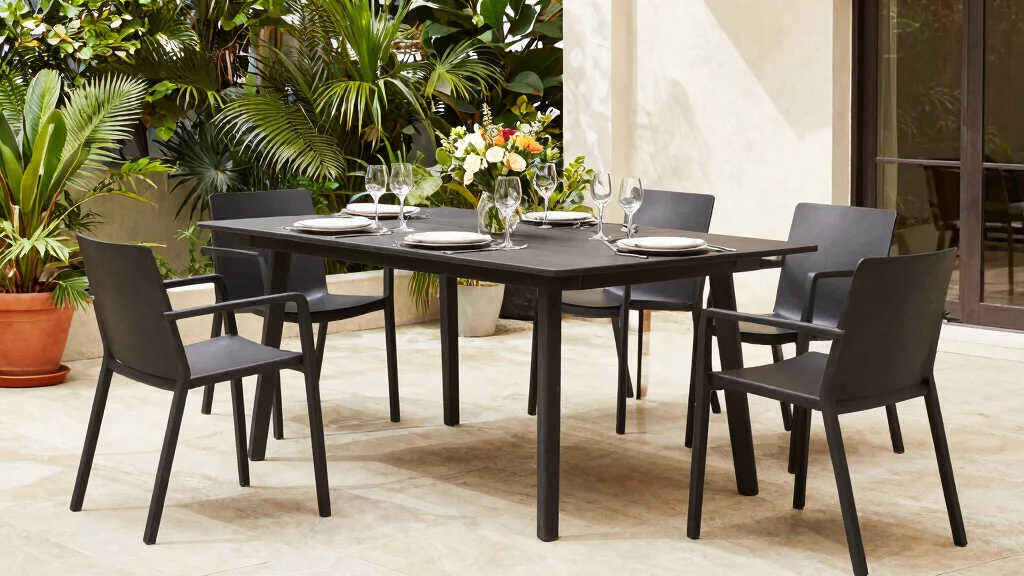 8 Black Outdoor Dining Sets for a Bold Sophisticated Patio Look