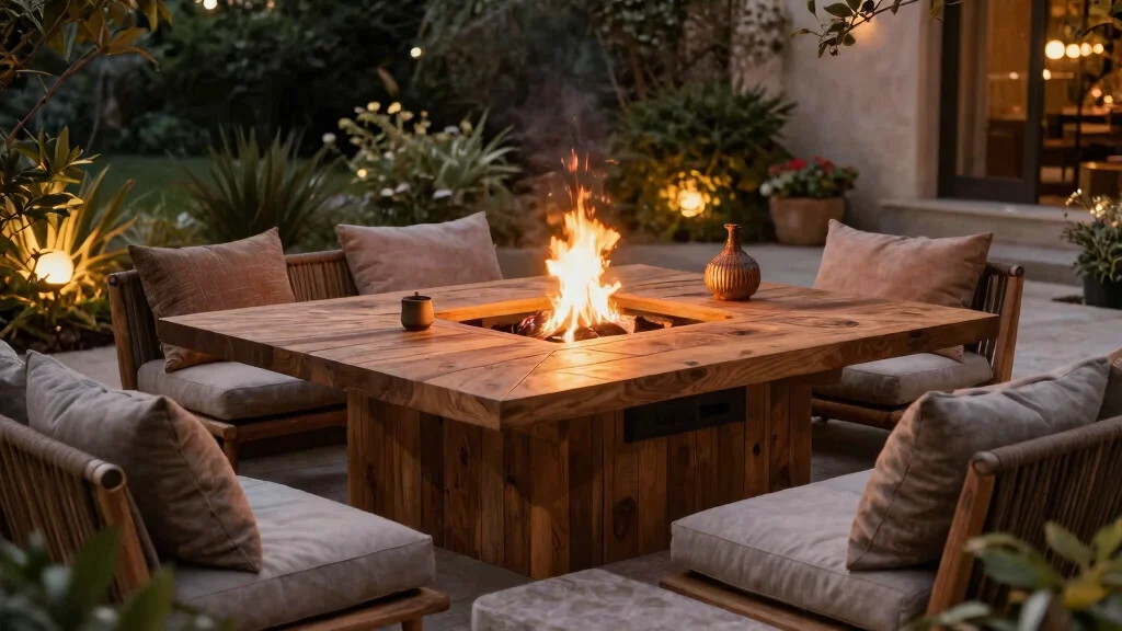 8 Outdoor Dining Tables with Fire Pit for Cozy Evening Meals