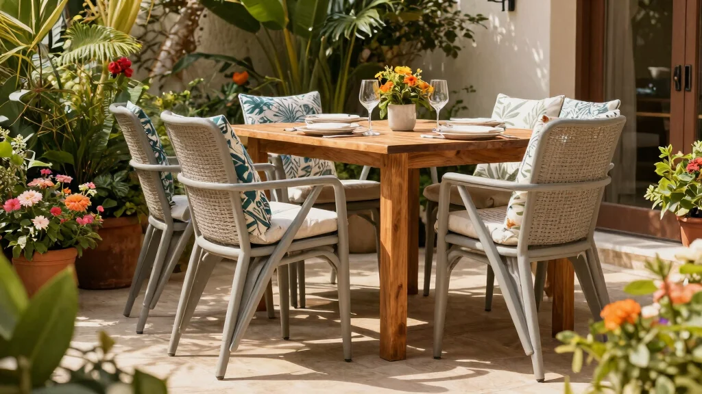 8 Stackable Outdoor Dining Chairs for Easy Storage and Style