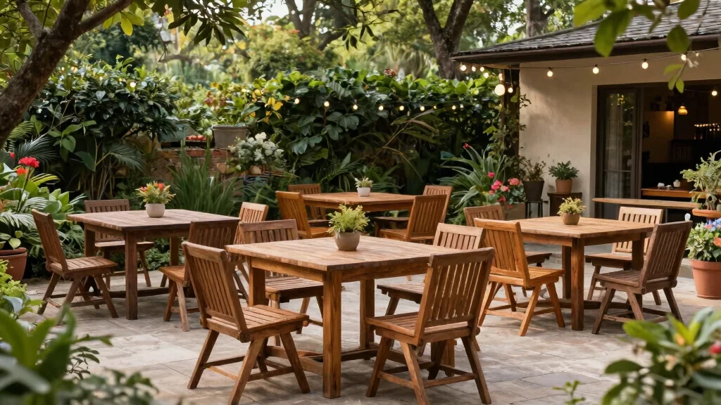 8 Wood Outdoor Dining Tables for a Warm Natural Patio Feel