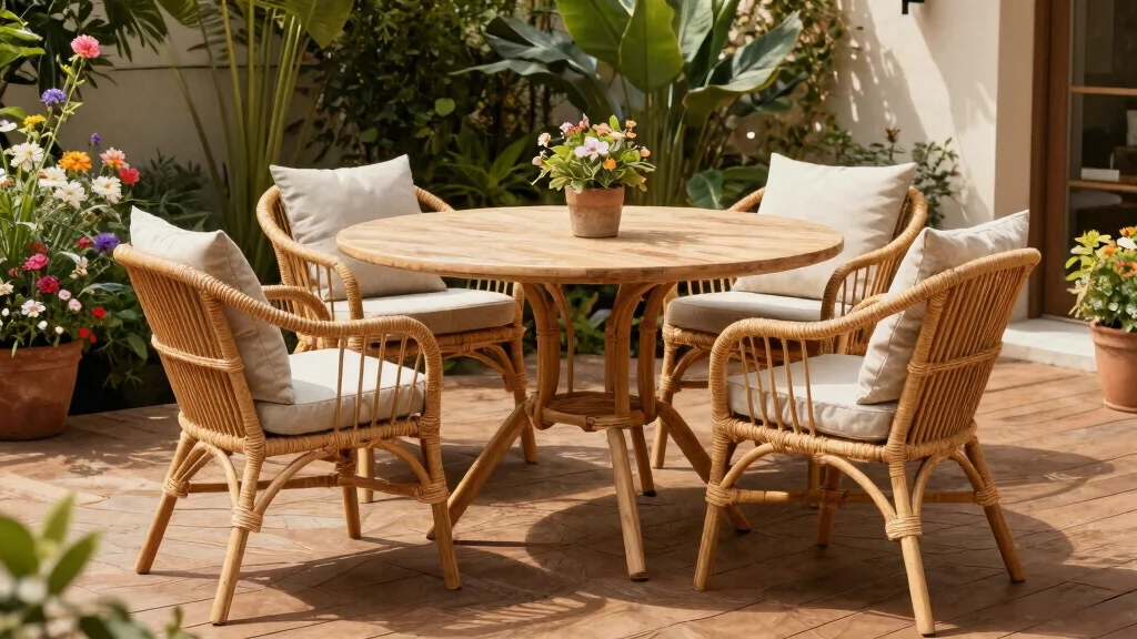 9 Rattan Outdoor Dining Chairs for a Chic Natural Patio Look
