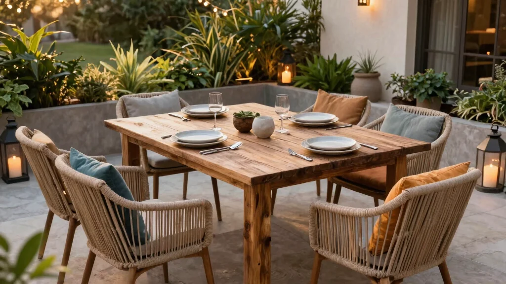 9 Square Outdoor Dining Tables for a Sleek Symmetrical Patio Setup